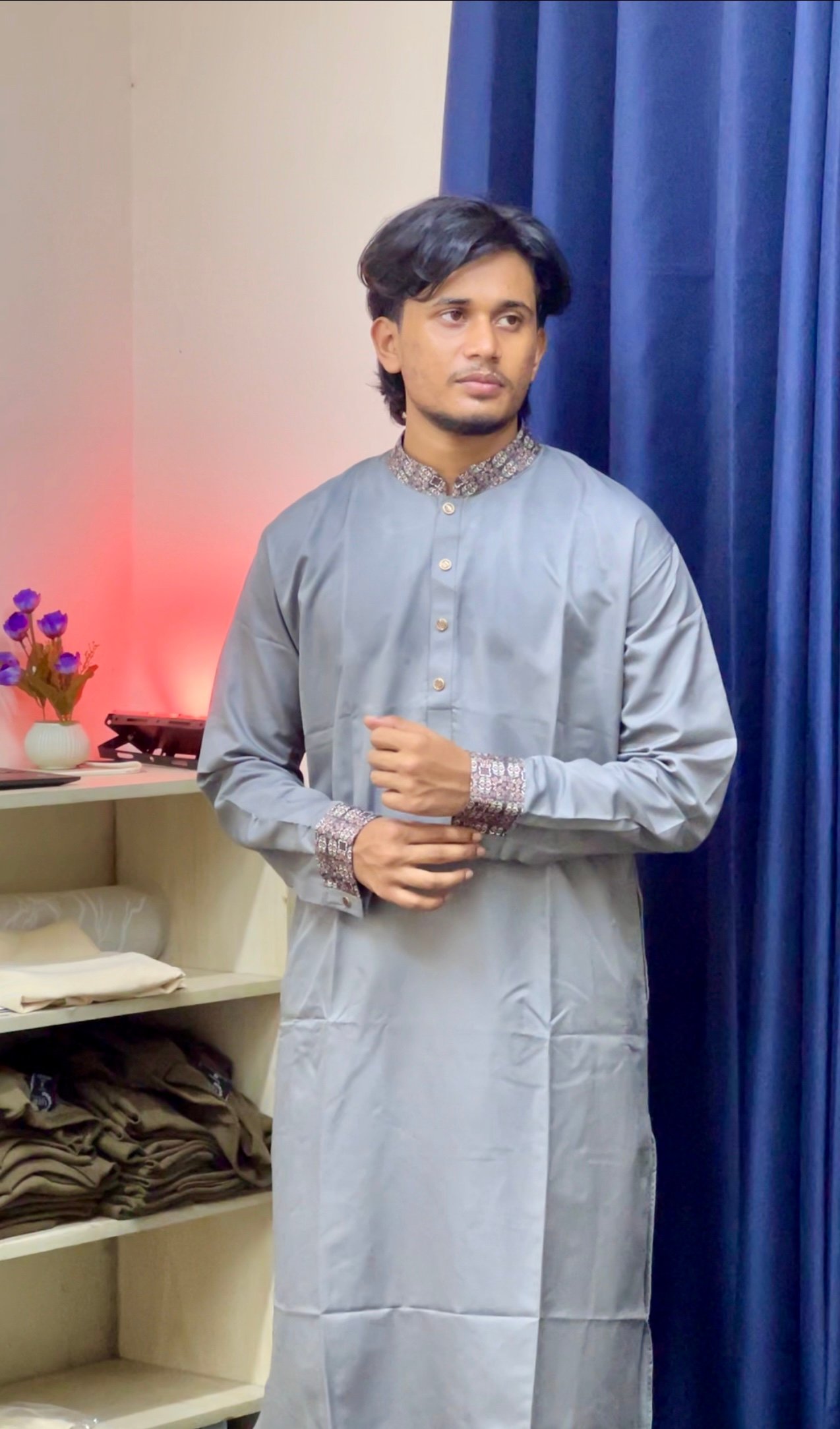 Ash Embroidery Panjabi / Code 506